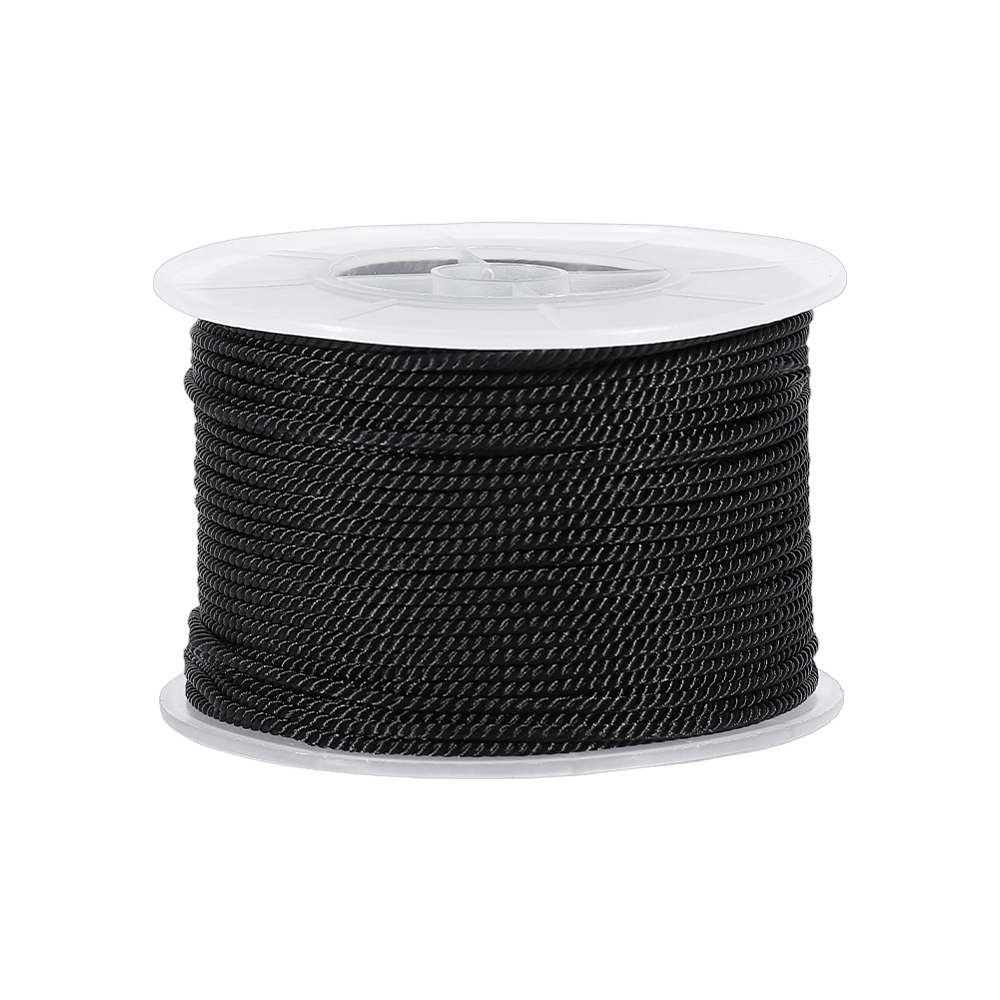 Cord Trim Twisted - 54.68야드 검정색 꼬임끈 장식용 2mm 3겹