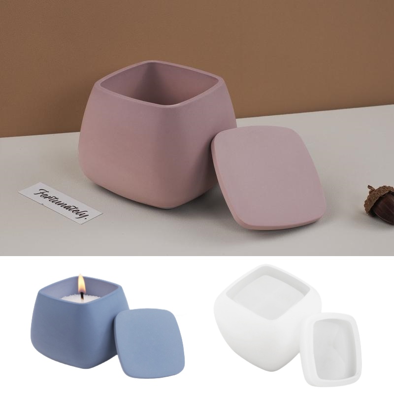 Craft Embellishment Storage - 1세트 사각형 수납함 UV 레진 실리콘
