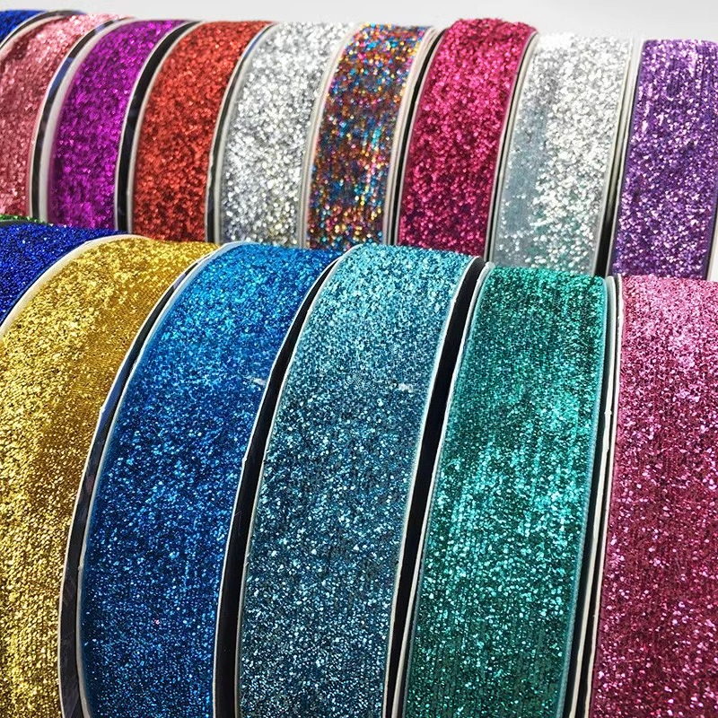 Velvet Ribbon Roll - 5 미터 롤 폭 25mm 스파클링