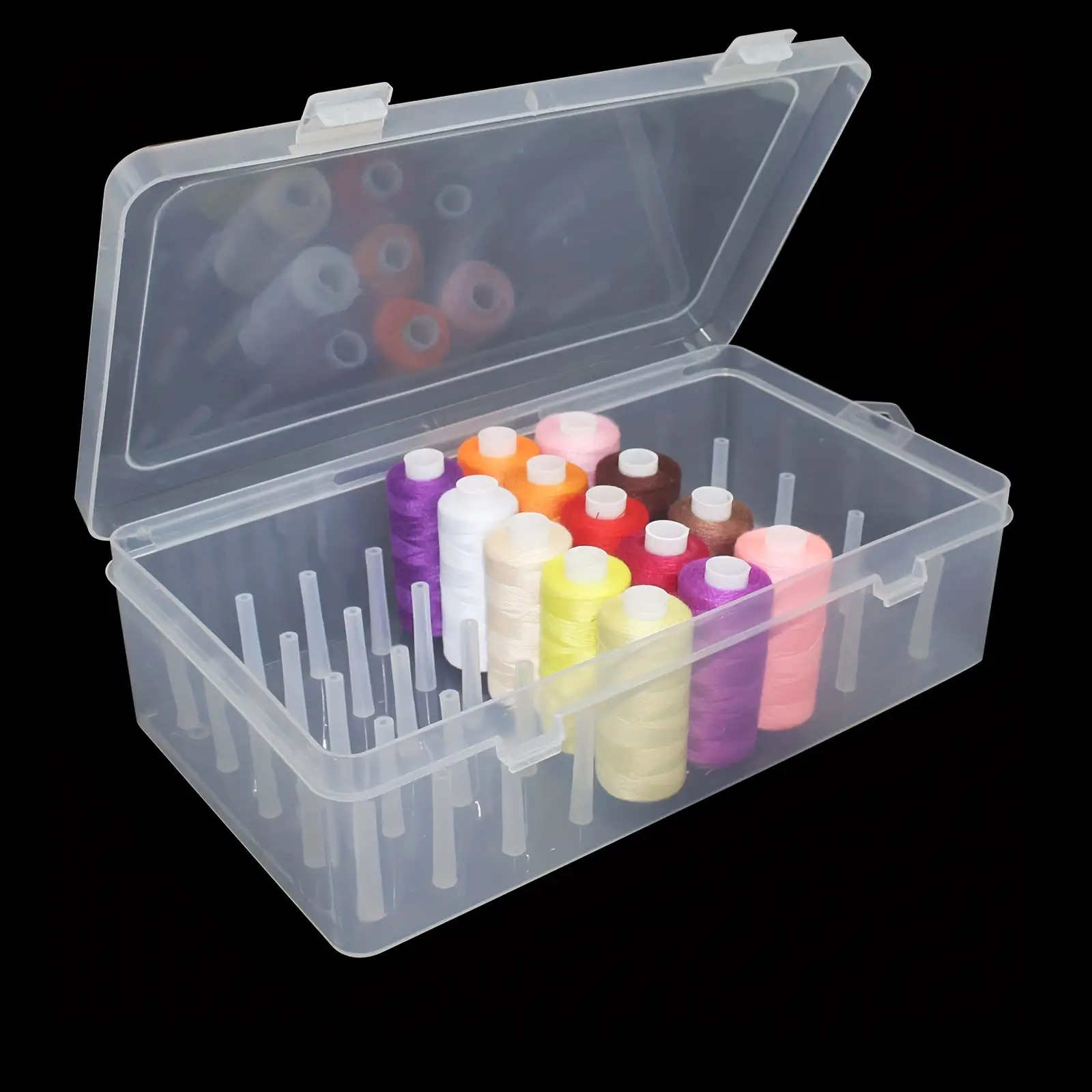 Craft Embellishment Storage - 투명 플라스틱 재봉실 보관함 42칸 공예