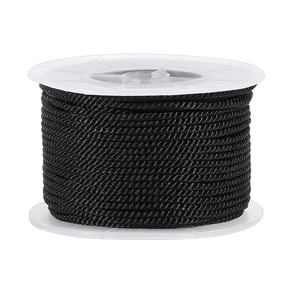 Cord Trim Twisted - 27.34야드 검정색 꼬임끈 장식 2.5mm 3겹