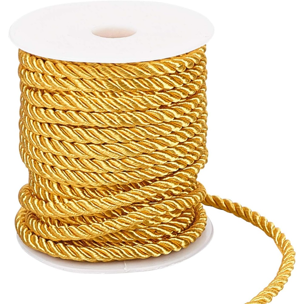 Cord Trim Twisted - 59 피트 골드 코드 5mm 트위스트