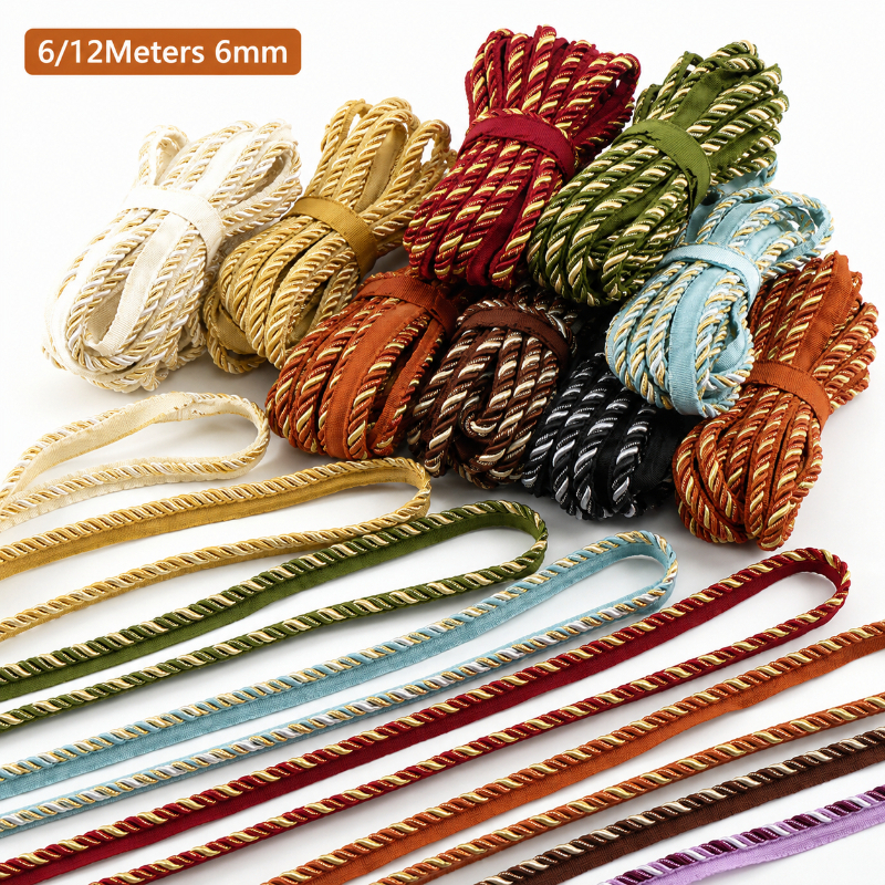 Cord Trim Twisted - 6/12M 6mm 투톤 트위스트 코드 립