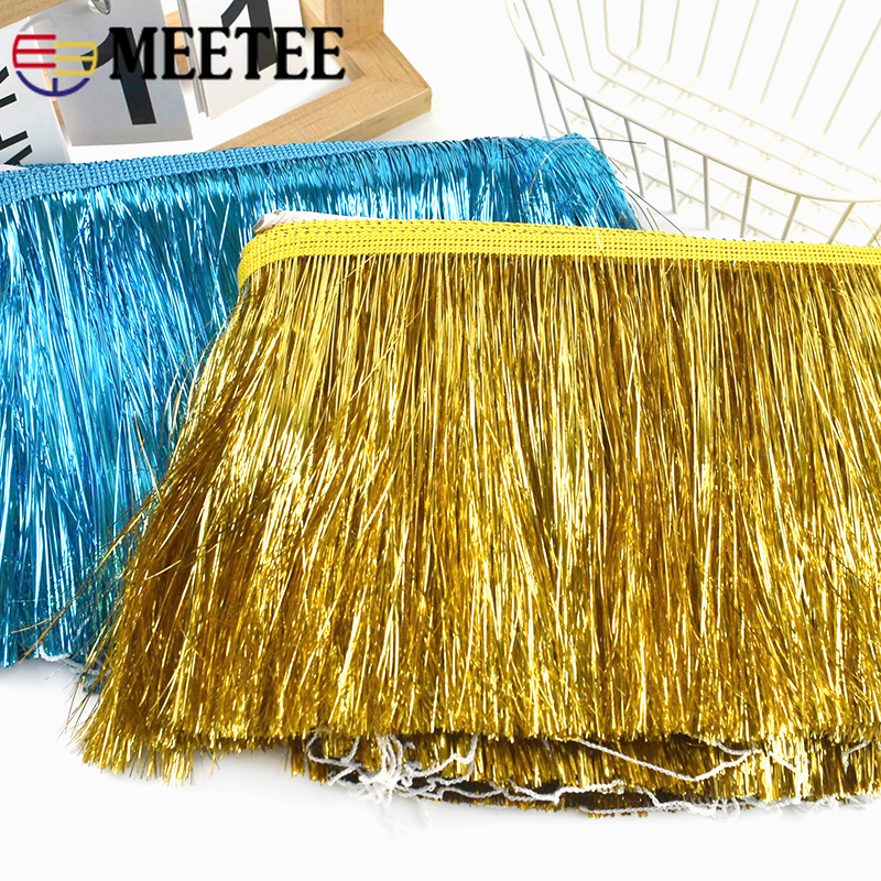 Fringe Ribbon Sewing - 10M 10/15/20cm 반짝이는 메탈릭 태슬 프린지