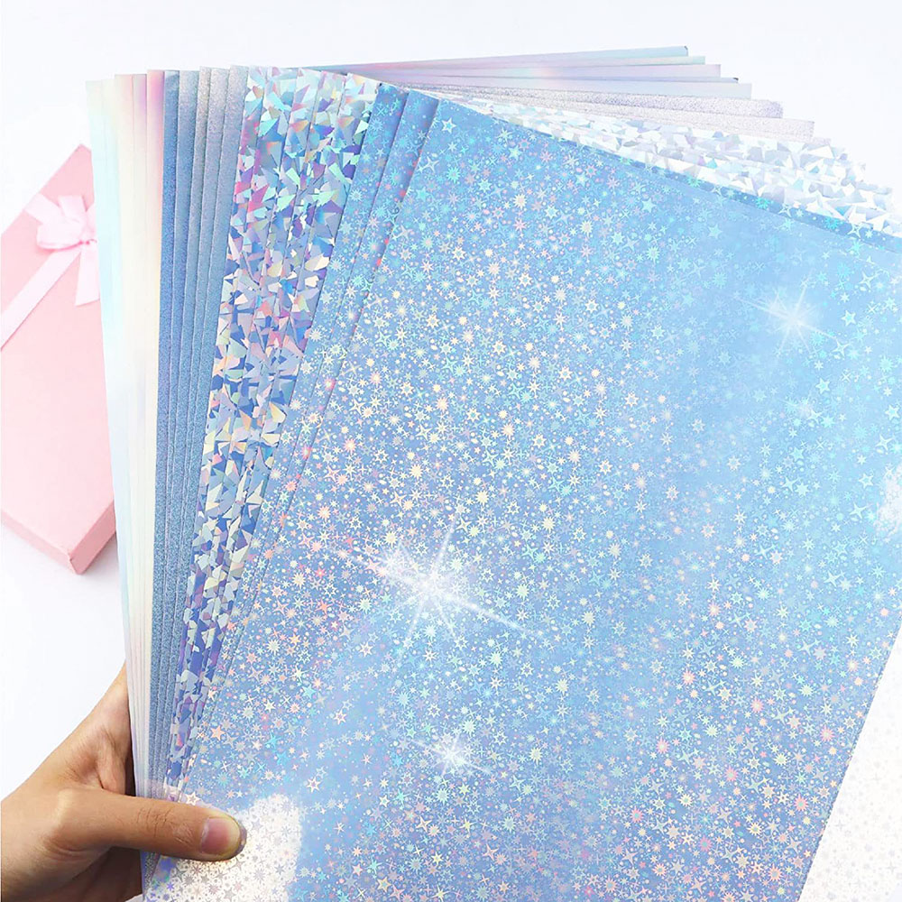 Glitter Vinyl Roll - 글리터 자체 접착 스티커 홀로그램 투명