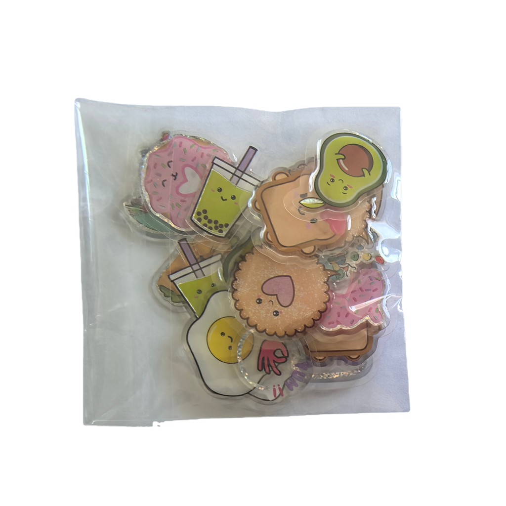 Craft Embellishment World - 45개 귀여운 에폭시 스티커 - 히피