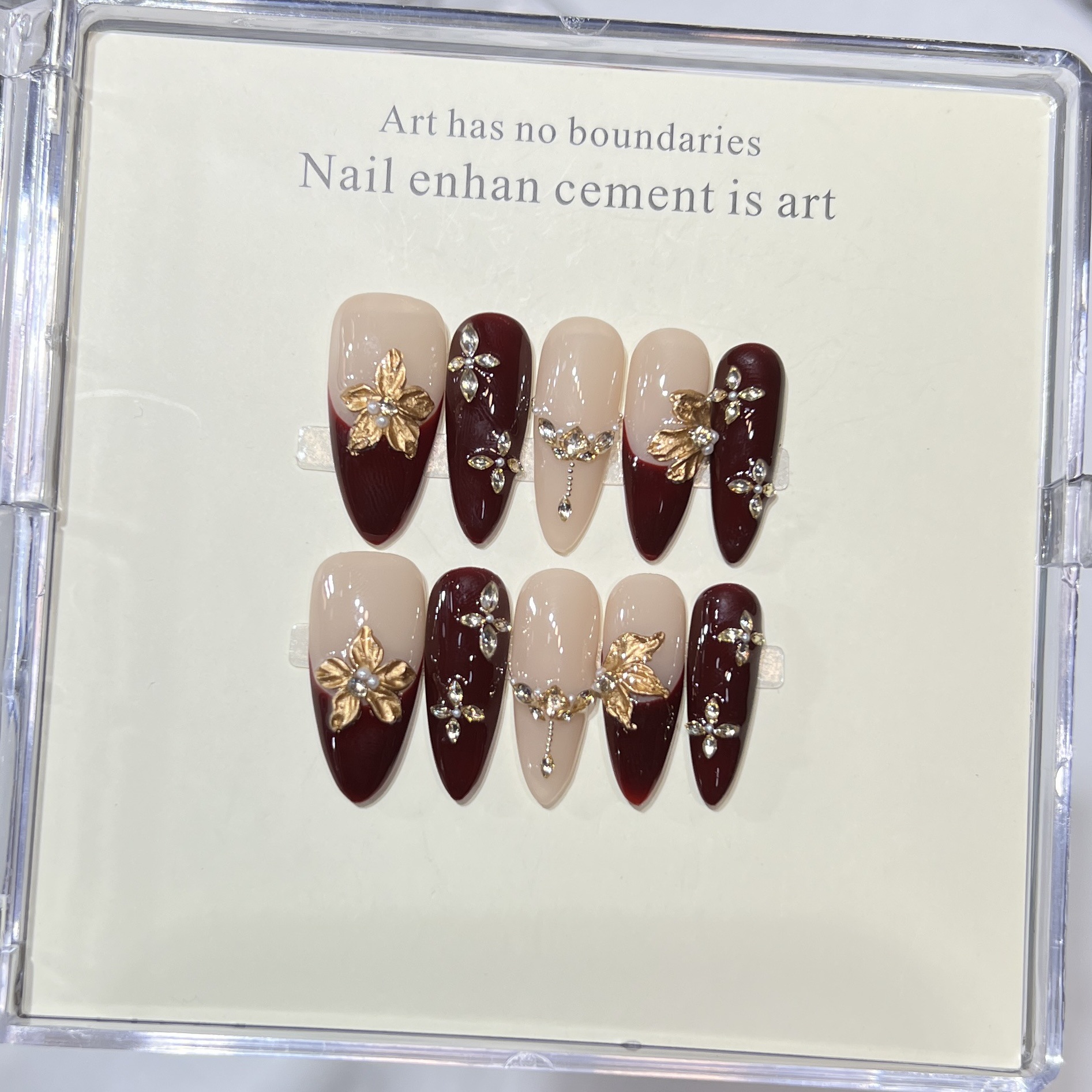 Embroidery Embellishments - 10개입 수제 우아한 프렌치 탈부착형 인조
