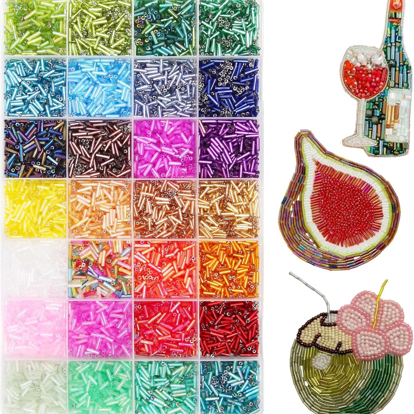 Craft Embellishment Storage - 약 6720개/박스 7mm 28가지 색상의 튜브형