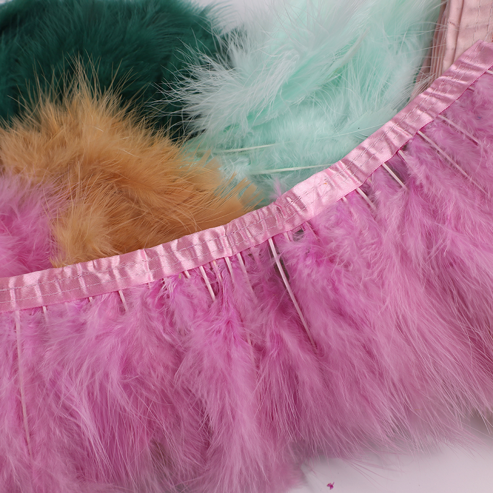 Feather Trim Marabou - 10미터 천연 터키 마라부 깃털 장식