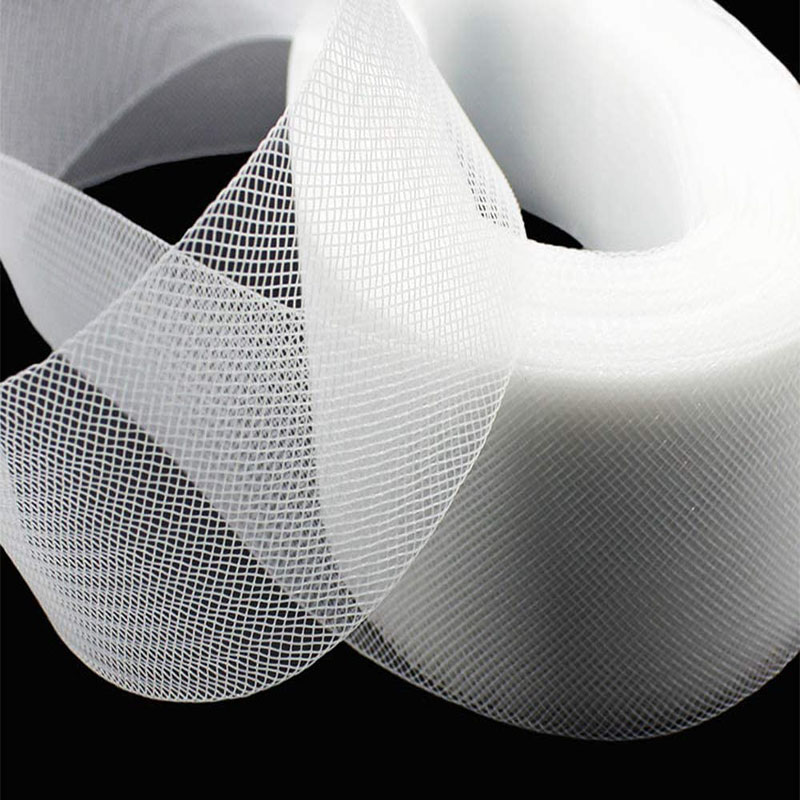 Crystal Mesh Fabric - 1-10cm 플랫 일반 하드 뻣뻣한 엄밀한