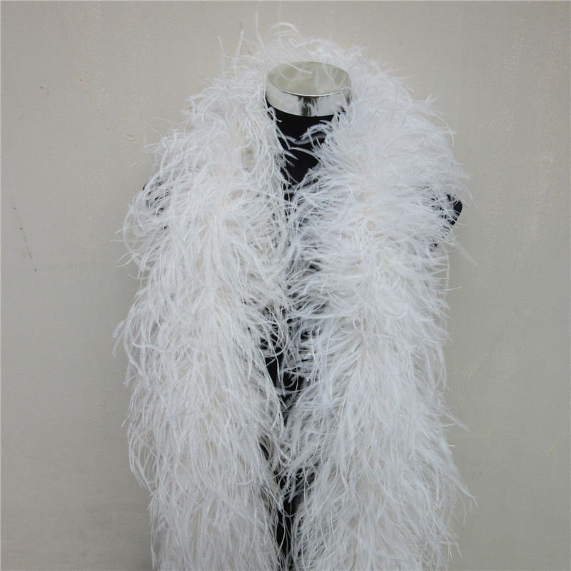 Feather Trim Marabou - 화이트 천연 타조 깃털, 보아 퀄리티