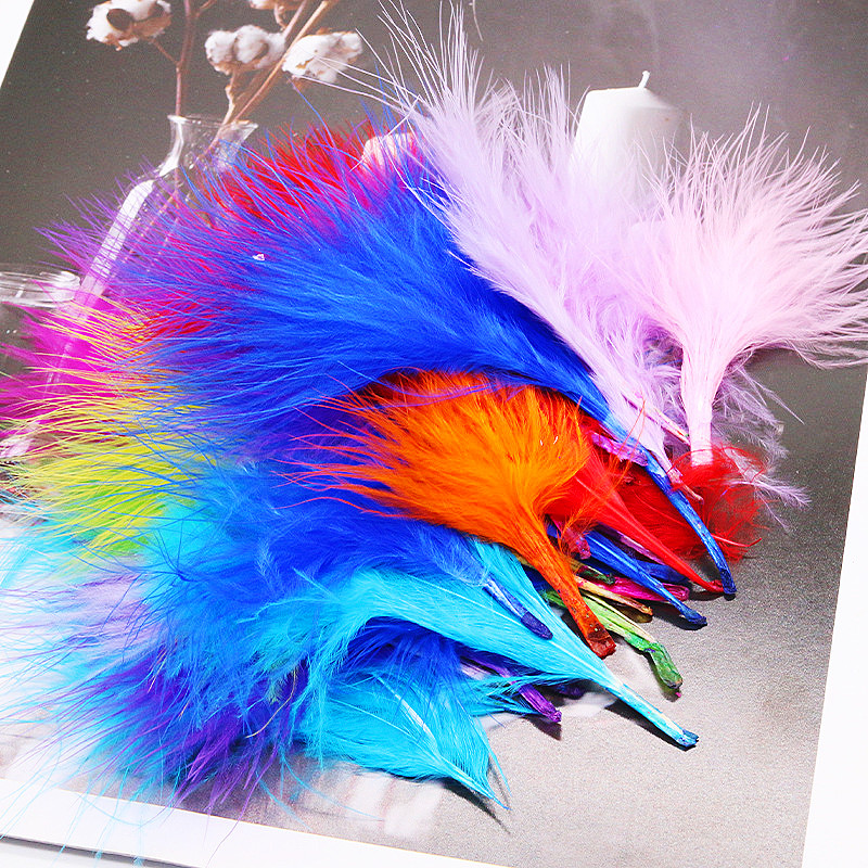 Feather Trim Marabou - 컬러 플러마 천연 터키 마라보 깃털,