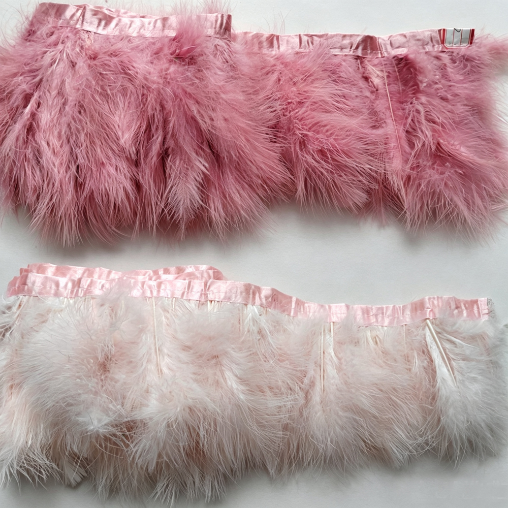 2미터/롤 스킨 핑크와 베이비 핑크 푹신한 터키 마라부 - Feather Trim Marabou 리뷰 및 가격