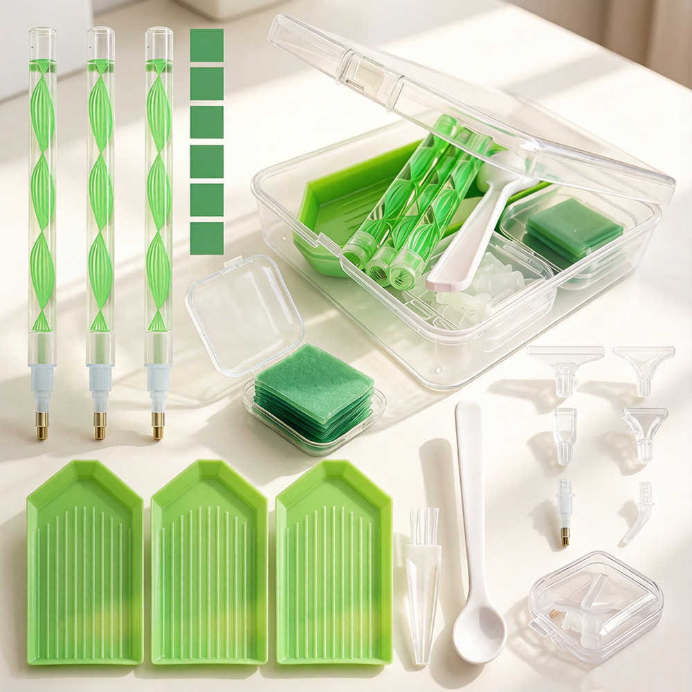 DIY 다이아몬드 페인팅 도구 키트 4색 보관함 트레이 - Craft Embellishment Storage 리뷰 및 가격