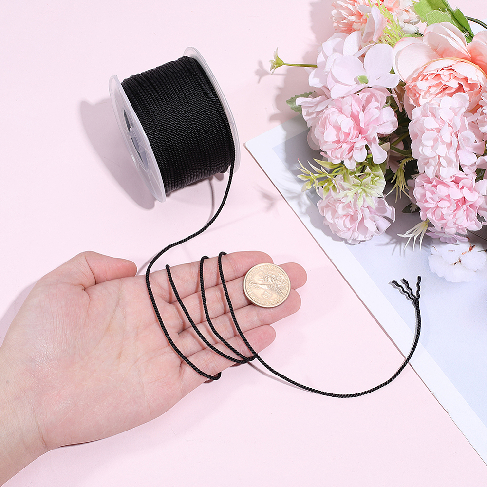 54.68야드 검정색 꼬임끈 장식용 2mm 3겹 나일론 - Cord Trim Twisted 리뷰 및 가격