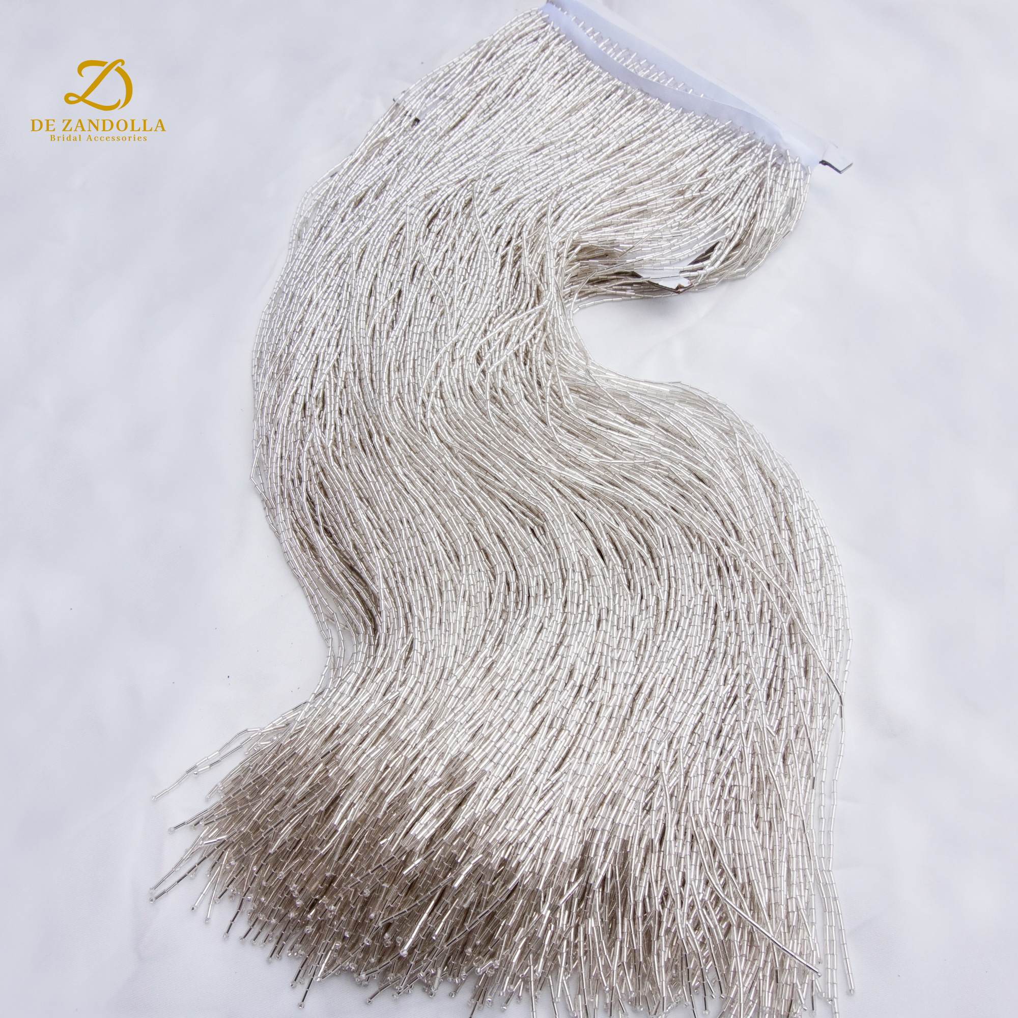 50cm 길이 실버 그린 럭셔리 프린지 술과 비즈 신부 - Fringe Ribbon Sewing 리뷰 및 가격