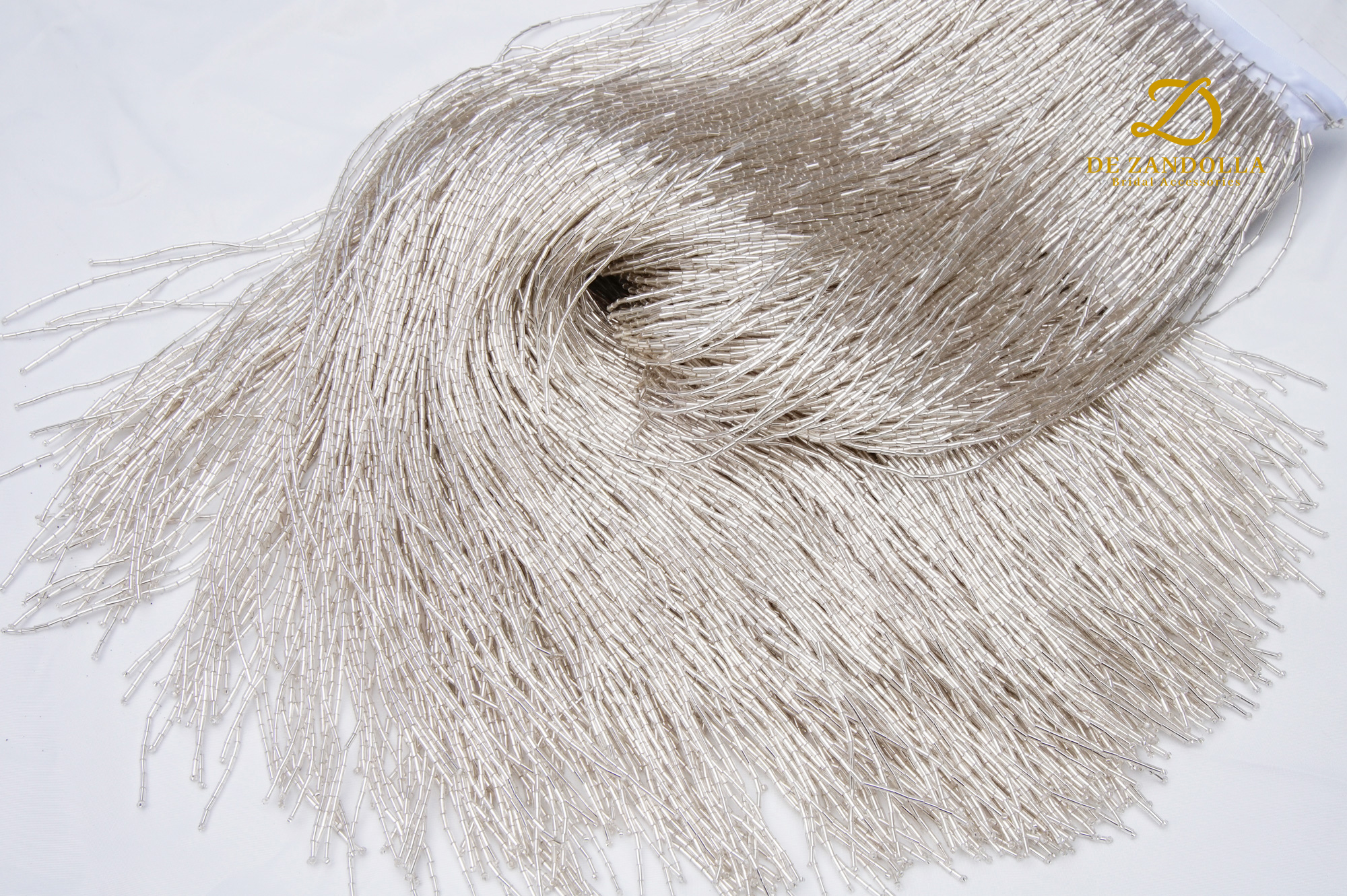 50cm 길이 실버 그린 럭셔리 프린지 술과 비즈 신부 - Fringe Ribbon Sewing 리뷰 및 가격