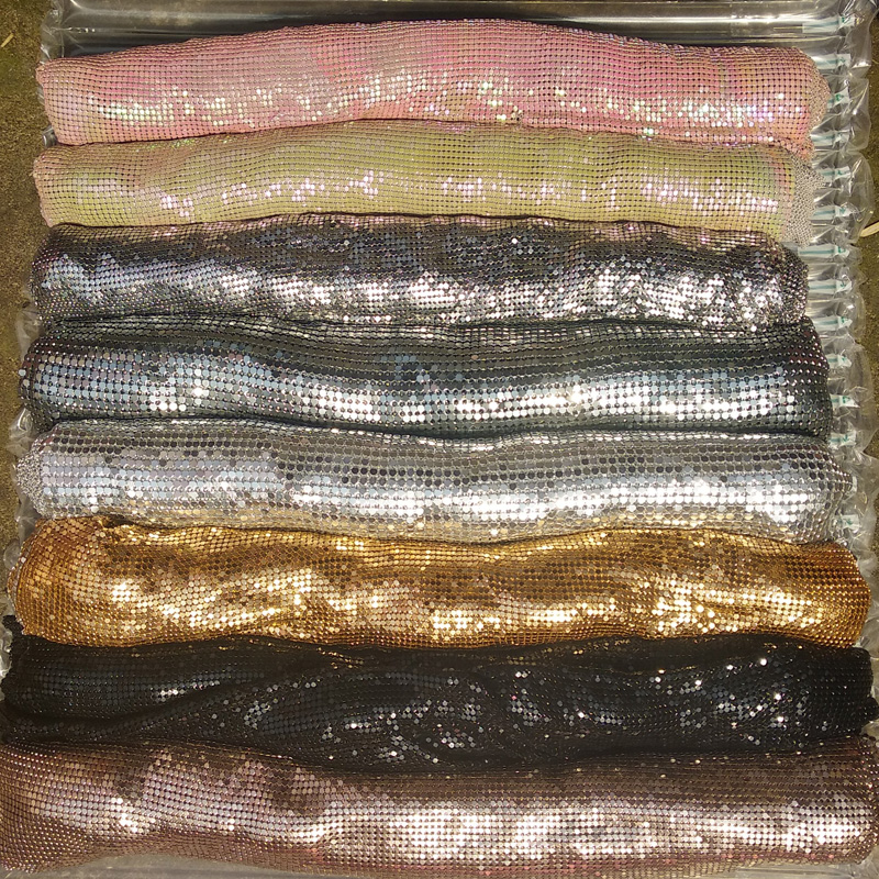 2019 패션 패브릭 골드 실버 금속 메쉬, 금속 메퀸 - Crystal Mesh Fabric 리뷰 및 가격