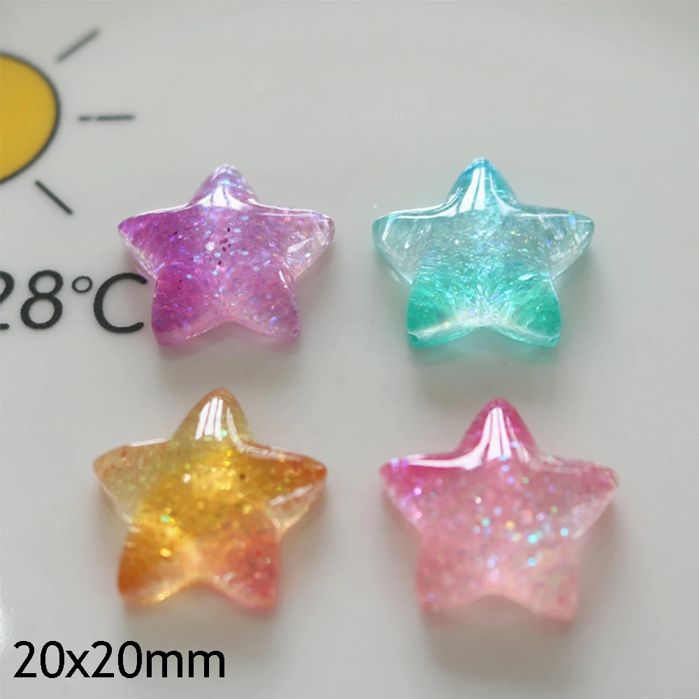 그라디언트 스타 시리즈 송진 플랫 백 카보숑, 스크랩북 - Christmas Craft Embellishment 리뷰 및 가격