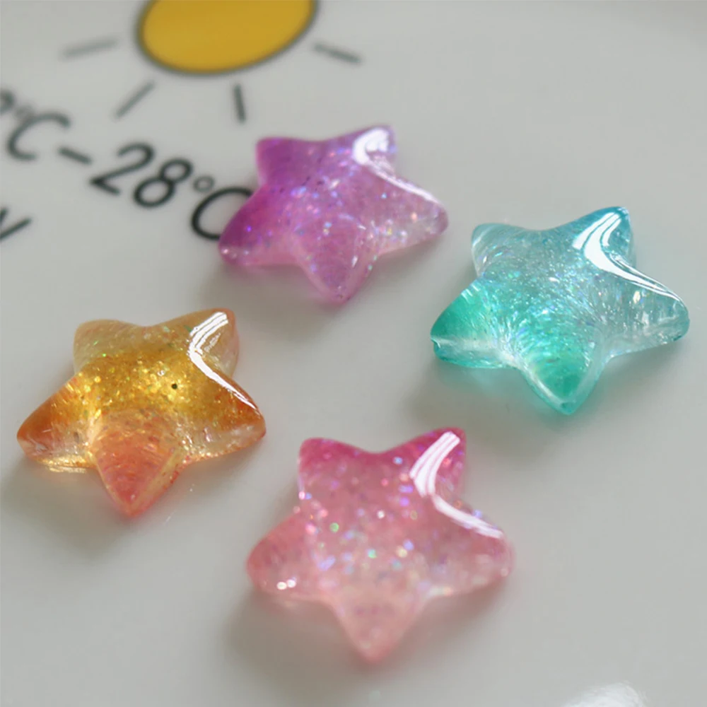 그라디언트 스타 시리즈 송진 플랫 백 카보숑, 스크랩북 - Christmas Craft Embellishment 리뷰 및 가격