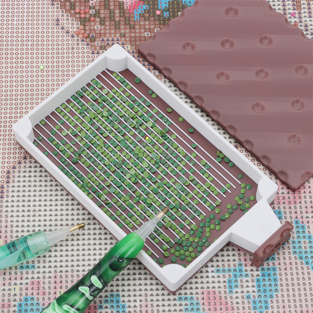DIY 공예 다이아몬드 페인팅 트레이 키트, 뚜껑이 있 - Craft Embellishment Storage 리뷰 및 가격