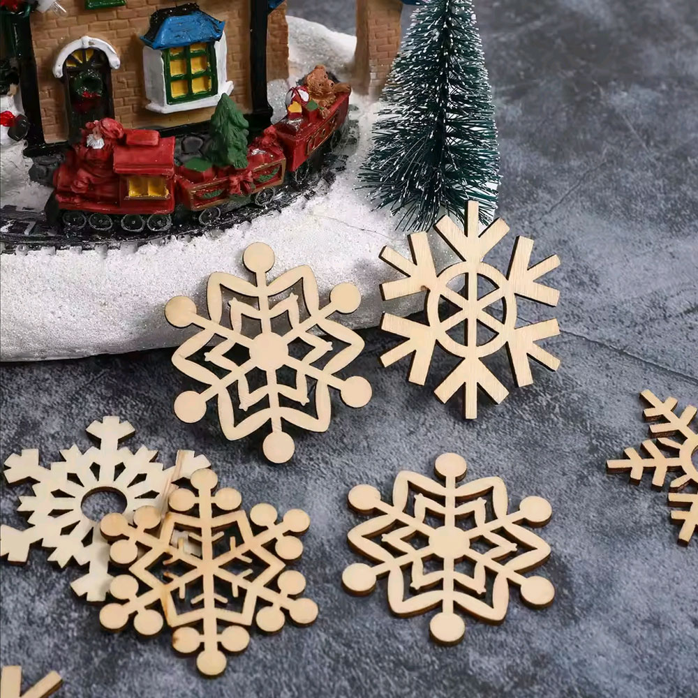 10개 크리스마스 트리 장식 DIY 다양한 나무 눈송이 - Christmas Craft Embellishment 리뷰 및 가격