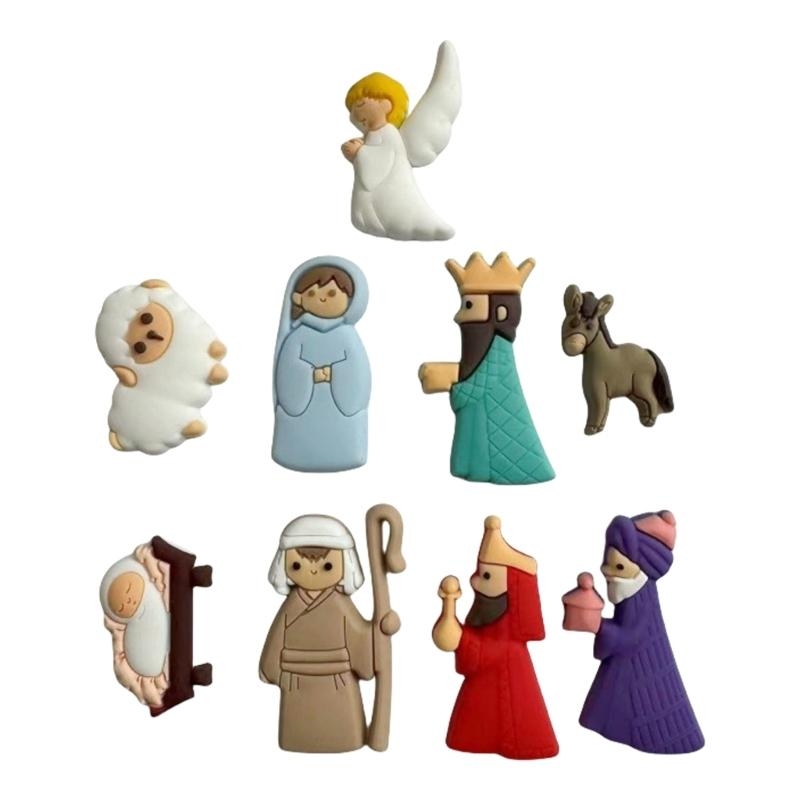 G6KF 9PCS/세트 출생 장면 패치 PVC 미니 동 - Christmas Craft Embellishment 리뷰 및 가격