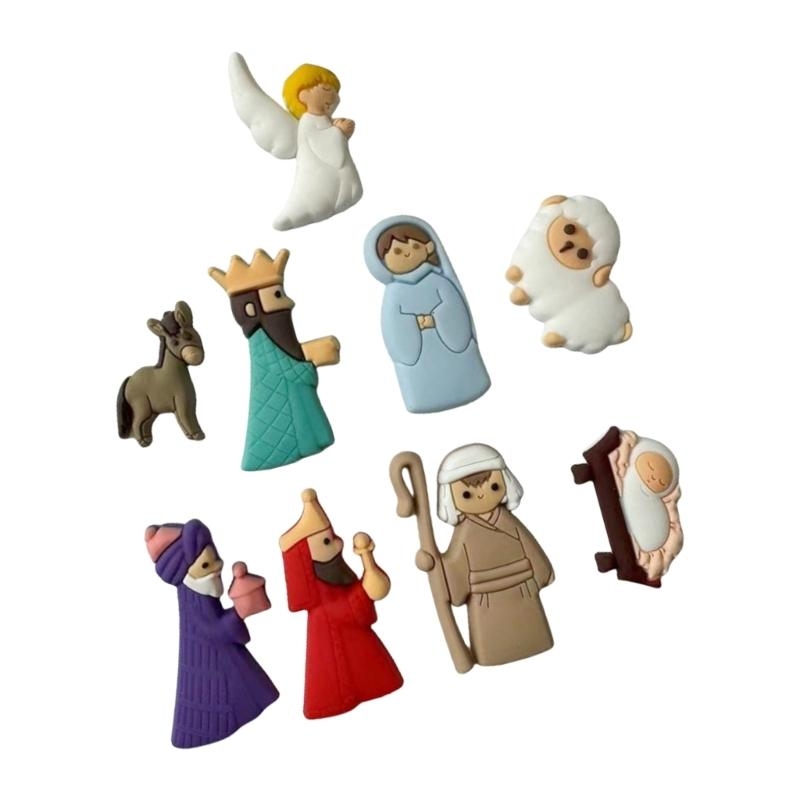 G6KF 9PCS/세트 출생 장면 패치 PVC 미니 동 - Christmas Craft Embellishment 리뷰 및 가격
