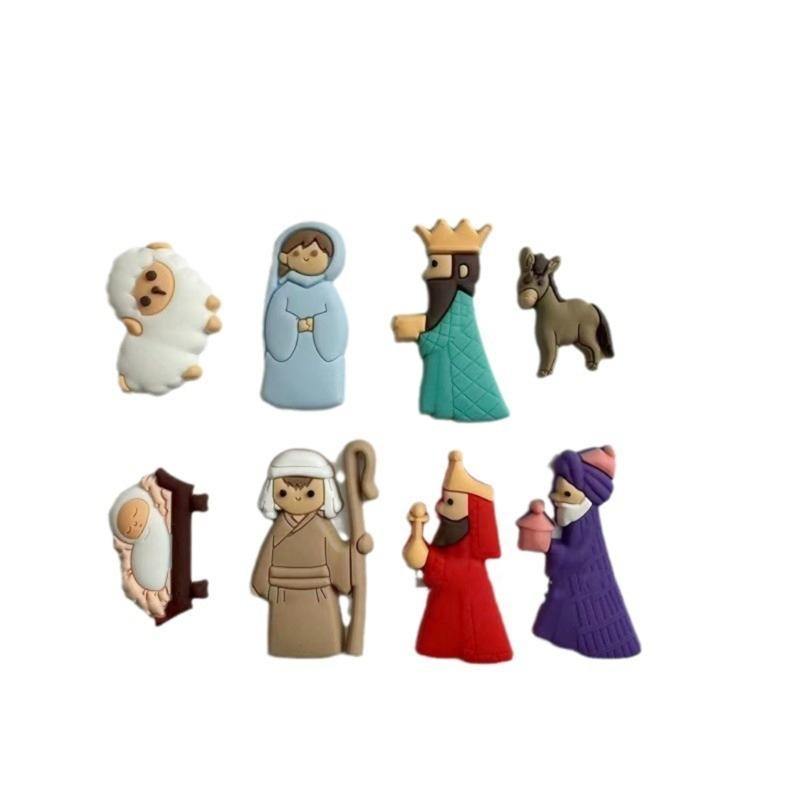 G6KF 9PCS/세트 출생 장면 패치 PVC 미니 동 - Christmas Craft Embellishment 리뷰 및 가격