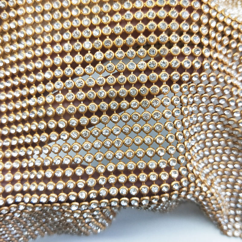 45x120cm 반짝 이는 골드 기본 라인 석 금속 메 - Crystal Mesh Fabric 리뷰 및 가격