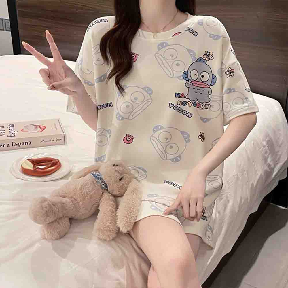 Sanrio Hangyodon 2피스 세트 카와이 잠옷 - Embellish Knit 리뷰 및 가격