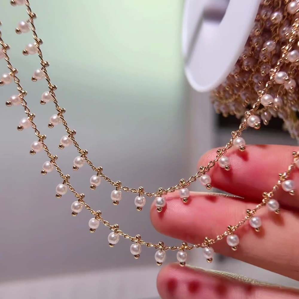 0.5M 1M 모조 진주 공 매력 페르시 체인 플라스틱 - Pearl Trim Chain 리뷰 및 가격