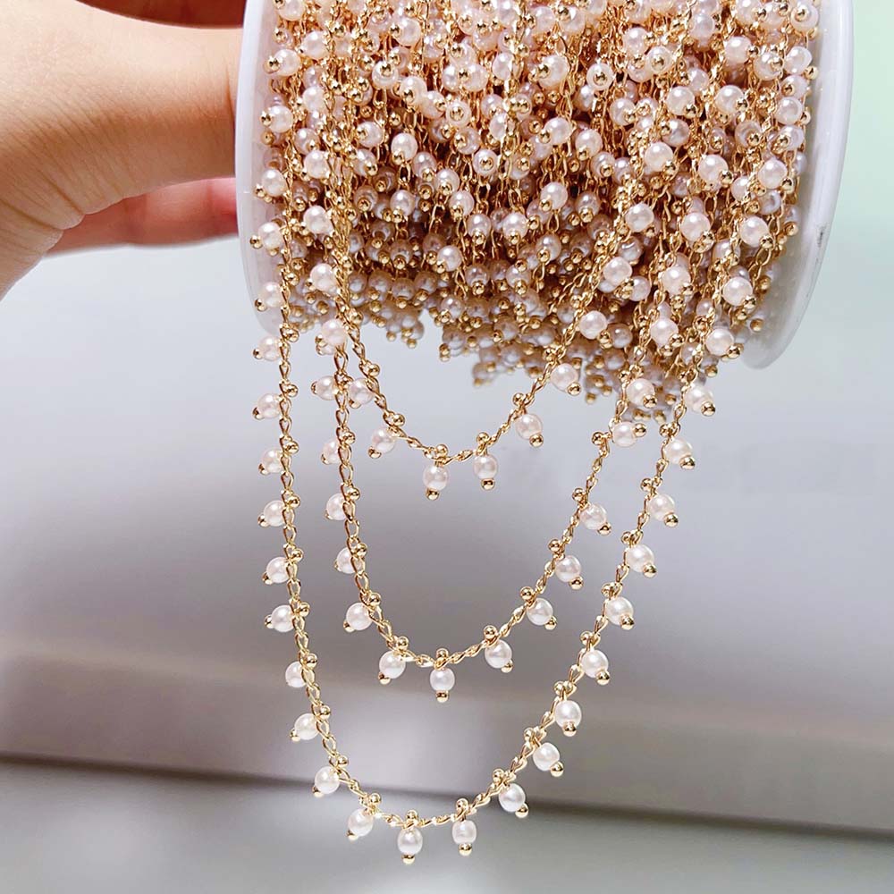 0.5M 1M 모조 진주 공 매력 페르시 체인 플라스틱 - Pearl Trim Chain 리뷰 및 가격