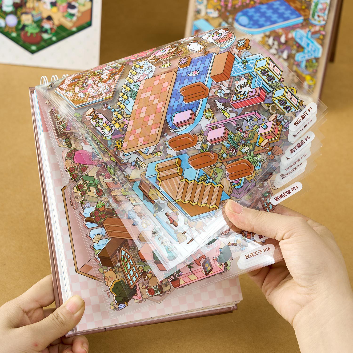3D 미니어처 장면 스티커북, 40개/봉투+1개 핀셋  - Glitter Vinyl Roll 리뷰 및 가격