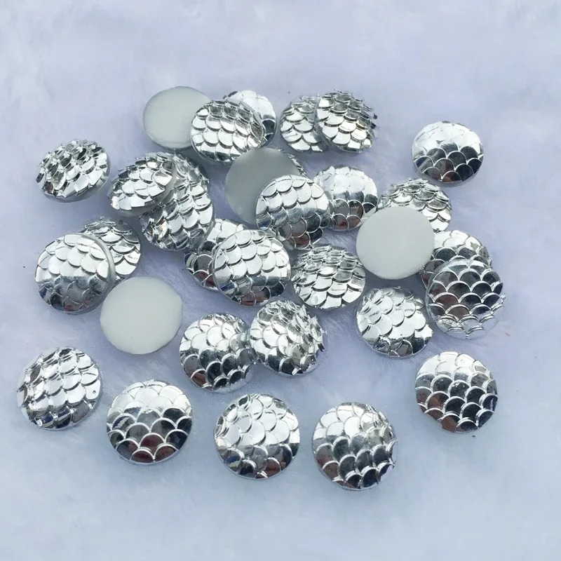 80개 12mm 인어 비늘 모양 플랫백 라인스톤 라운드 - Embellishment Glue Craft 리뷰 및 가격