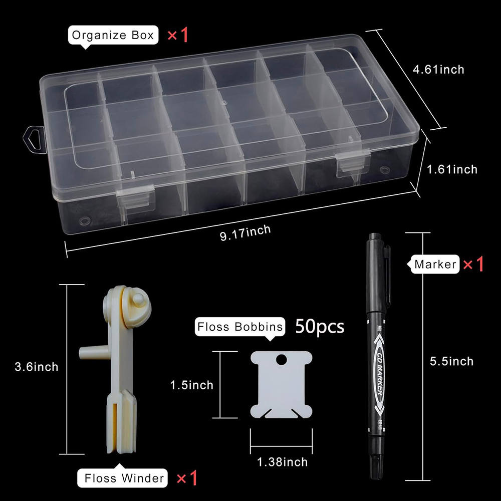 자수실 정리함 18칸 크로스 스티치 실 보관함 & 자수 - Craft Embellishment Storage 리뷰 및 가격