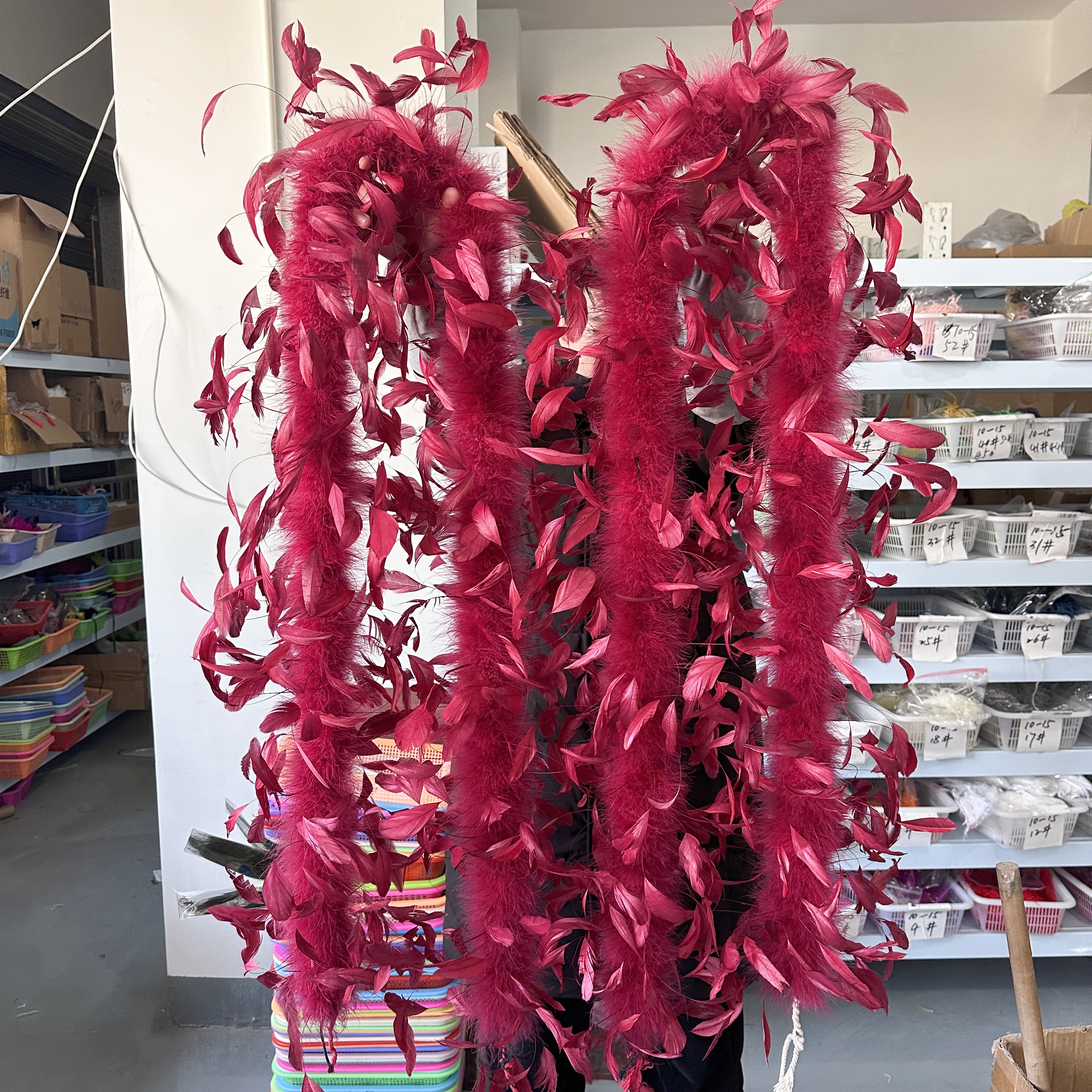 2미터 버건디 터키 마라부 깃털 보아 숄 스카프, 웨딩 - Feather Trim Marabou 리뷰 및 가격