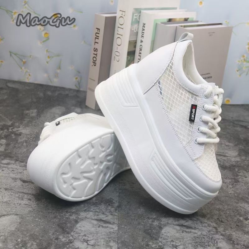 Tenis De Mujer 여성용 메쉬 플랫폼 스니커즈 - Guipure Lace Panel 리뷰 및 가격