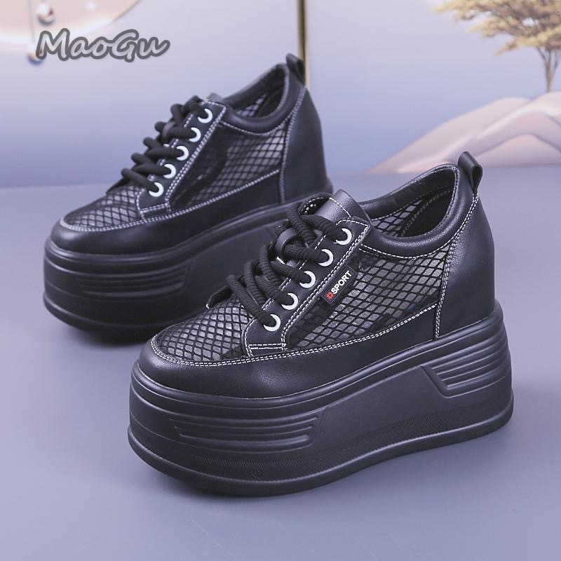 Tenis De Mujer 여성용 메쉬 플랫폼 스니커즈 - Guipure Lace Panel 리뷰 및 가격