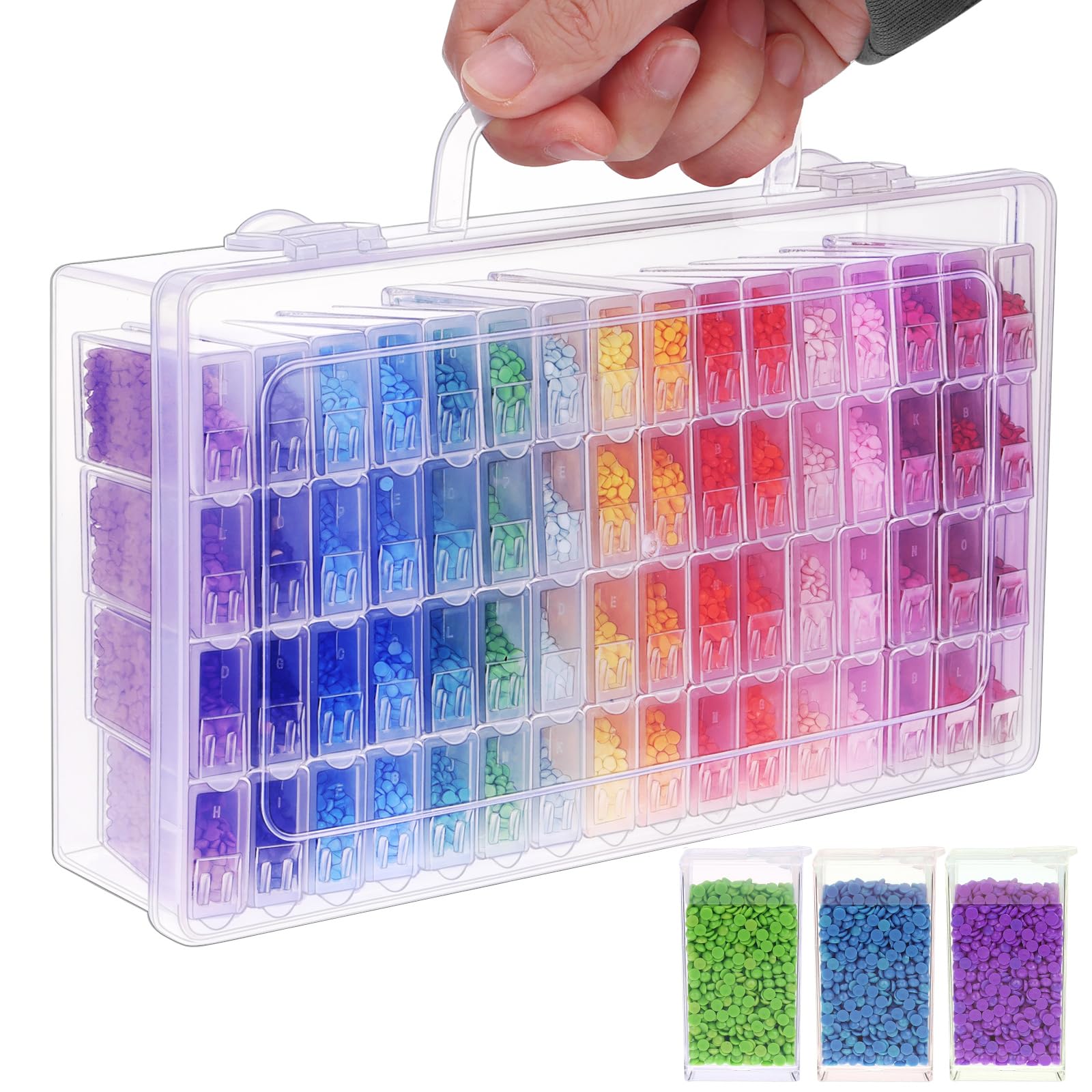 1/2/3/4팩 64칸 다이아몬드 페인팅 보관함 컨테이 - Craft Embellishment Storage 리뷰 및 가격