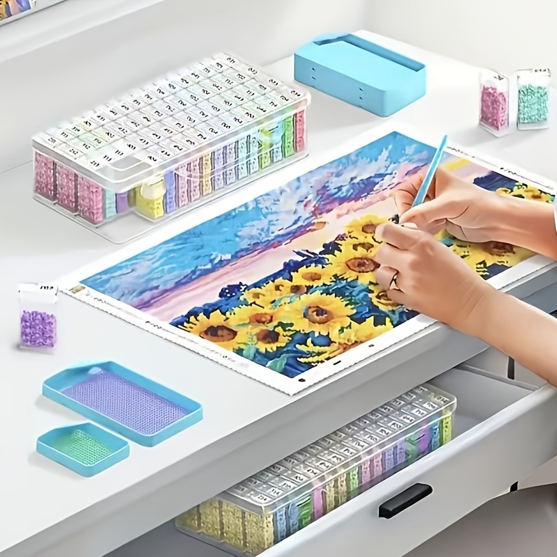 1/2/3/4팩 64칸 다이아몬드 페인팅 보관함 컨테이 - Craft Embellishment Storage 리뷰 및 가격