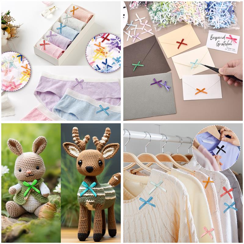 100Pcs 3mm 리본 미니 새틴 리본 꽃 나비 넥타 - Christmas Craft Embellishment 리뷰 및 가격