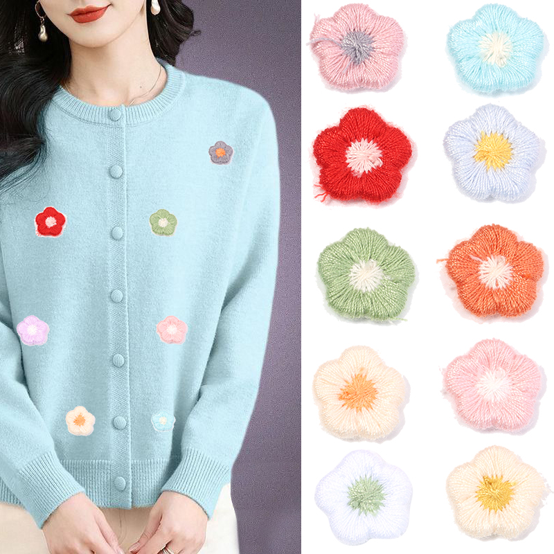 50 개/몫 미니 매화 꽃 자수 패치 의류 패브릭 Ap - Applique Patch Flower 리뷰 및 가격