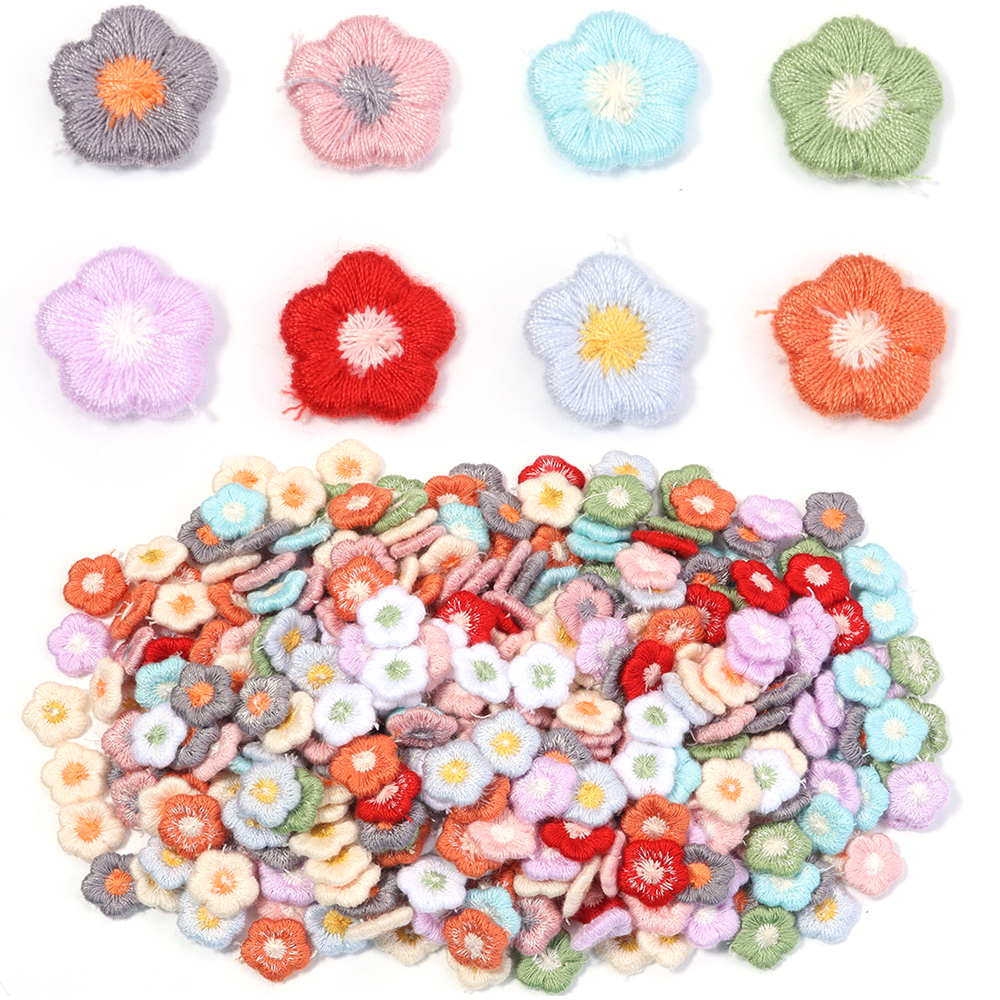 50 개/몫 미니 매화 꽃 자수 패치 의류 패브릭 Ap - Applique Patch Flower 리뷰 및 가격
