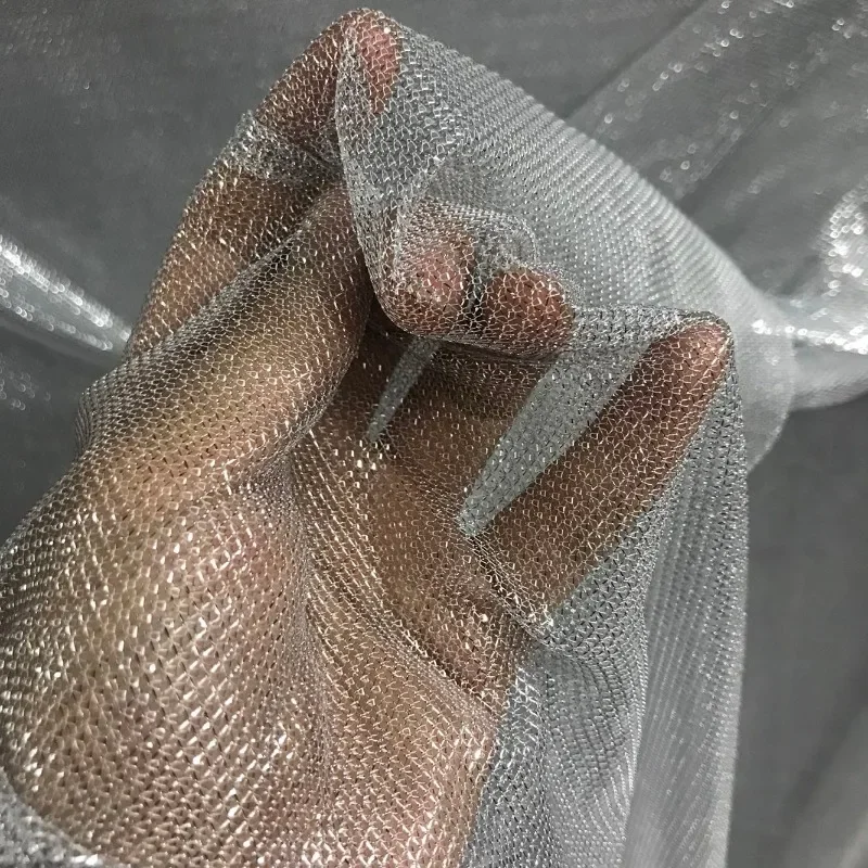 메쉬 탄성 직물 반짝 이는 경량 작은 그리드 골드 실버 - Crystal Mesh Fabric 리뷰 및 가격