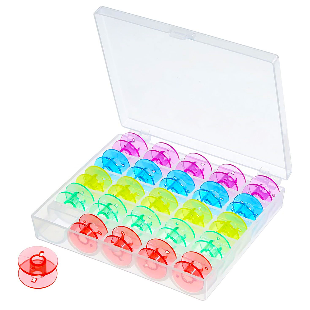 25 개/대 플라스틱 스레드 보빈 DIY 자수 액세서리 - Craft Embellishment Storage 리뷰 및 가격