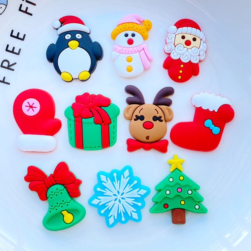 20pcs 새로운 패턴 귀여운 만화 크리스마스 PVC  - Embellishment Glue Craft 리뷰 및 가격