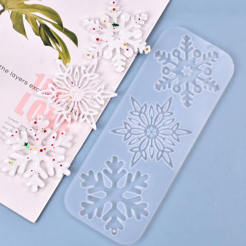 크리스마스 할로우 눈송이 장식 실리콘 몰드, 부드러운  - Christmas Craft Embellishment 리뷰 및 가격