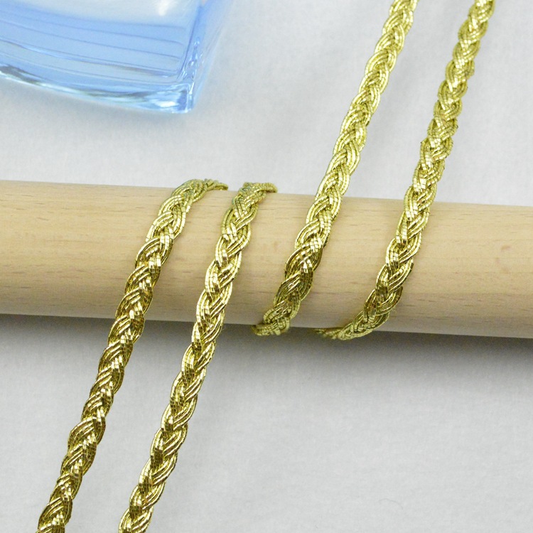 각 팩당 5m/16.4ft 금속성 골드 브레이드 코드  - Cord Trim Twisted 리뷰 및 가격