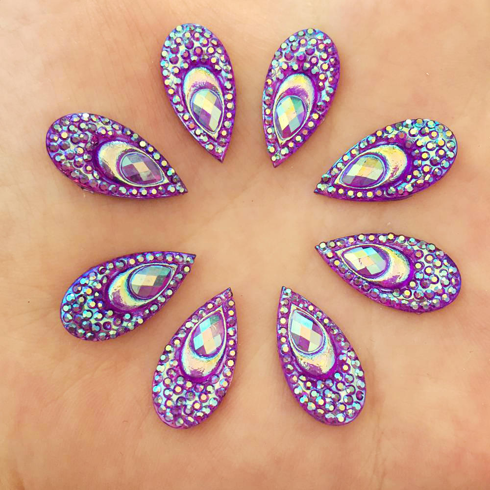 수지 10x20mm 눈물 방울 공작 눈 플랫 백 라인석 - Embellishment Glue Craft 리뷰 및 가격